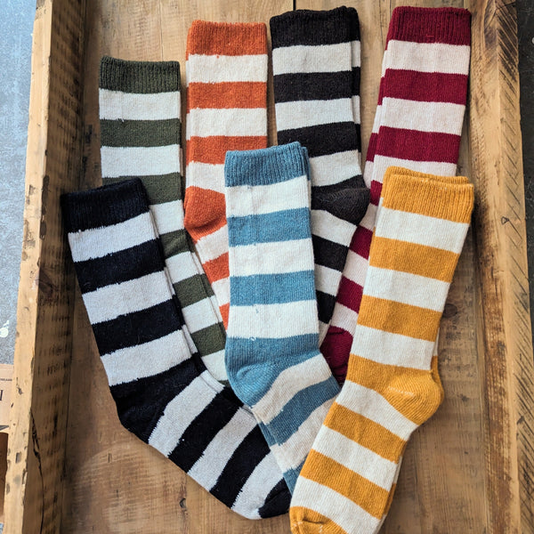 Cashmere & Merino Wool Striped Socks