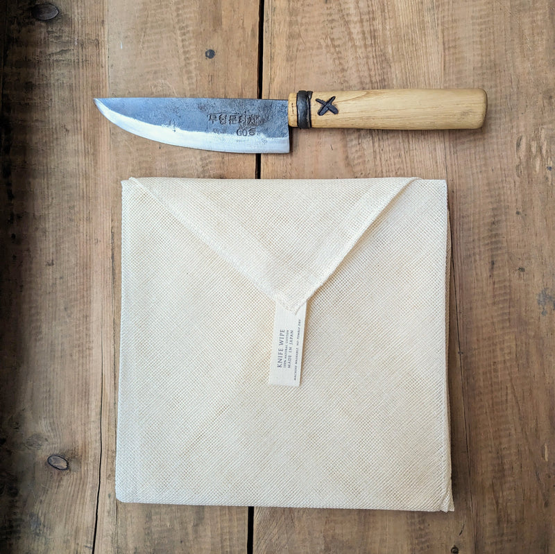 Natural cotton knife wipe towel Japan boston market small business gift shop sowa
