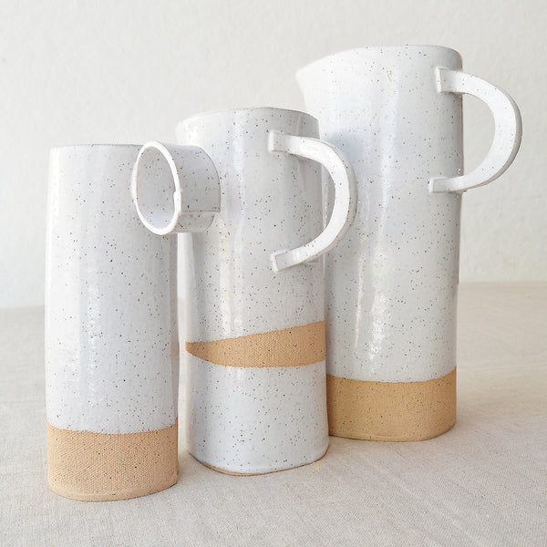Handmade speckled pitchers jugs vase Alison Owen. Shop Boston