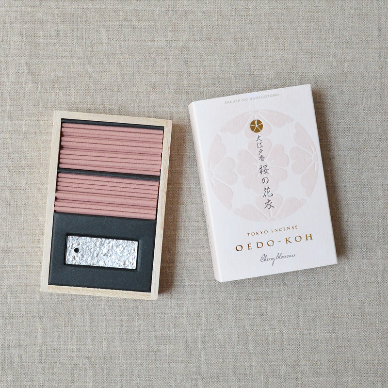 Oedo-Koh incense is perfect for refreshment and relaxation. Chrysanthemum, cherry blossom, pine tree. Clean burning, pure scent. Gift idea
