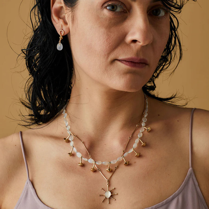 Julie Cohn stella sun bronze necklace shop boston jewelry