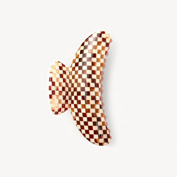 Grande Heirloom Claw in Tortoise Checker