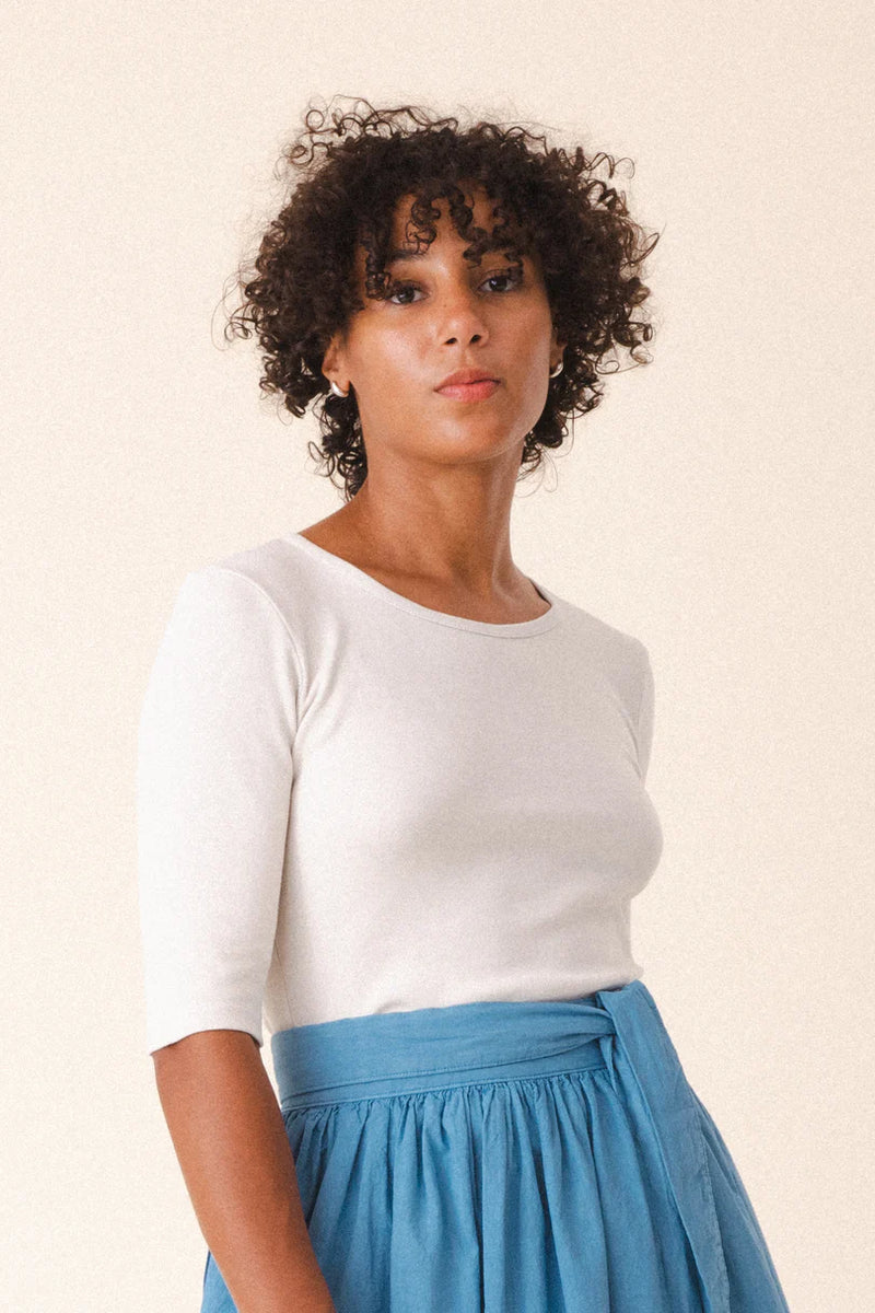 Prairie Underground Cotton BB Crew knit half sleevet -shirt made in USA made in Seattle Washington shop Boston sowa gift store women's fashion boutique 