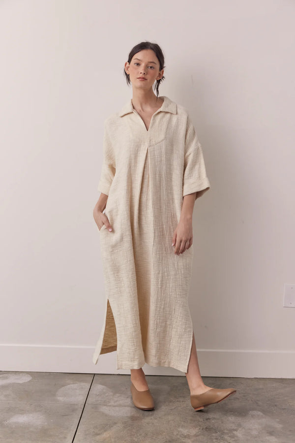 Amente cotton linen dress Sustainable fashion apparel shop Boston boutique store