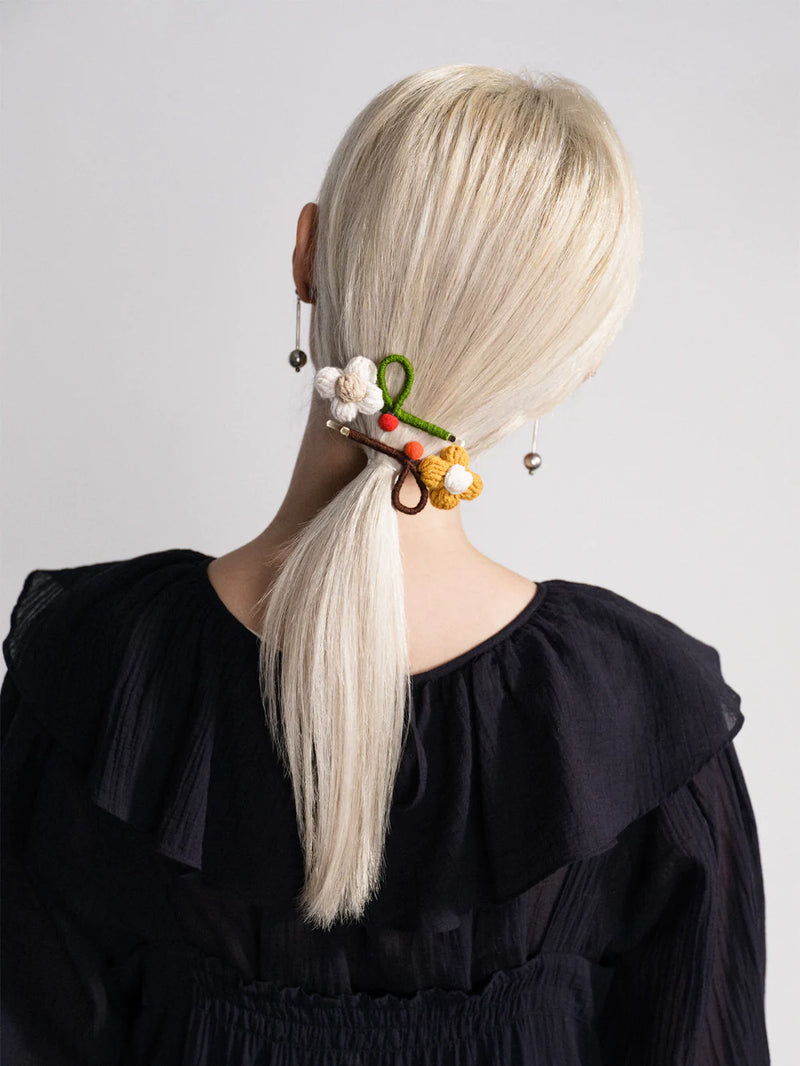 Hansel from Basel crochet hair clips Bobby pin shop Boston sowa boutique gift store 
