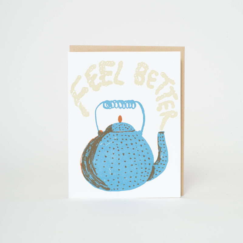Feel Better Teapot Greeting Card