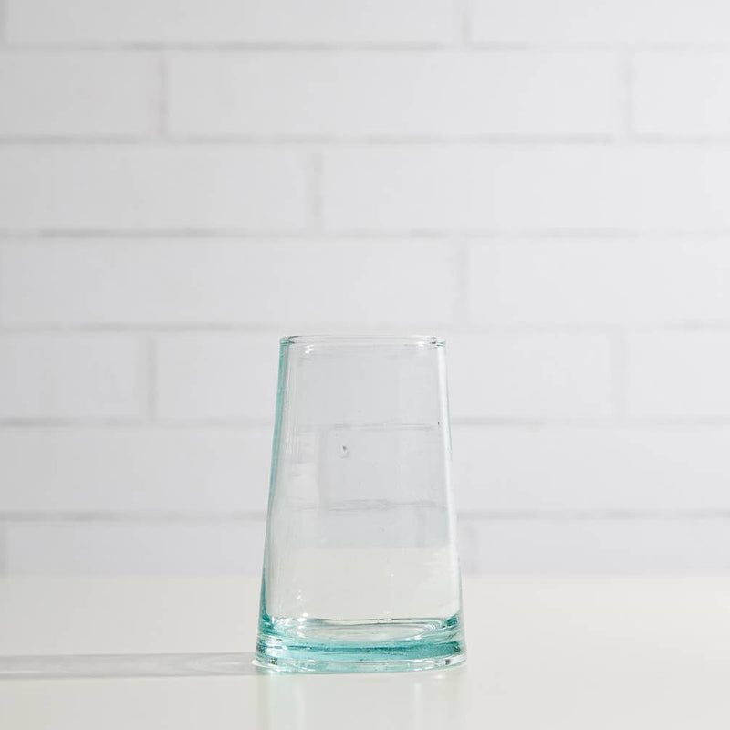 Hand-blown handmade clear glassware drinkware table glasses dining kitchen set Moroccan Boston sowa boutique gift shop store