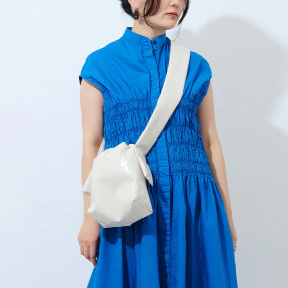 Mate Mono Tekateka shiny drawstring puffy shoulder crossbody bag clutch purse sustainable eco friendly recycled upcycled Made in Japan Japanese gift shop Boston Sowa boutique gift store