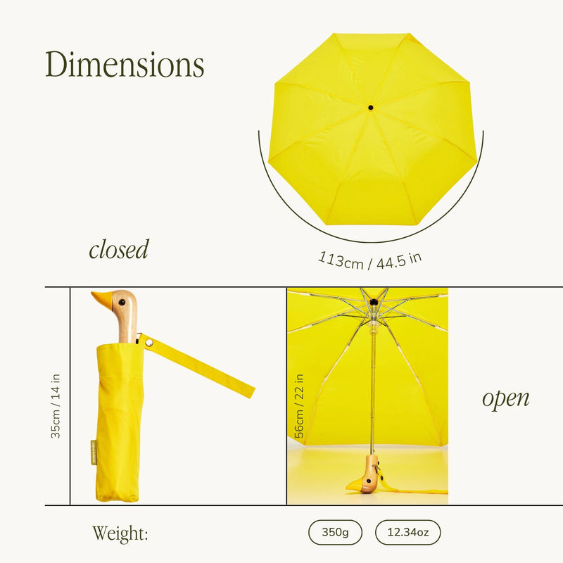 Easter Yellow Compact Eco-Friendly Wind Resistant Duckhead Umbrella