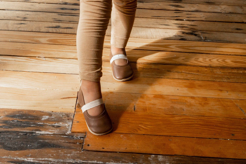 Baby Leather Mary Janes - Espresso