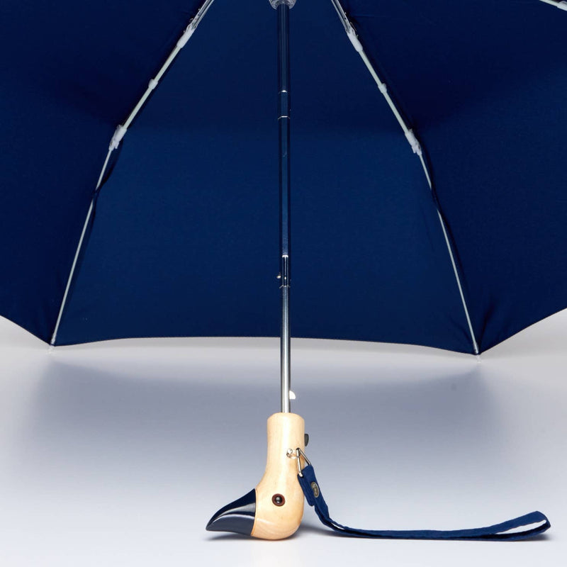 Navy Compact Wind Resistant Duckhead Umbrella