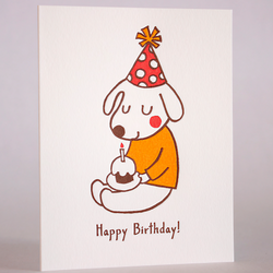 Birthday Hat Dog Greeting Card