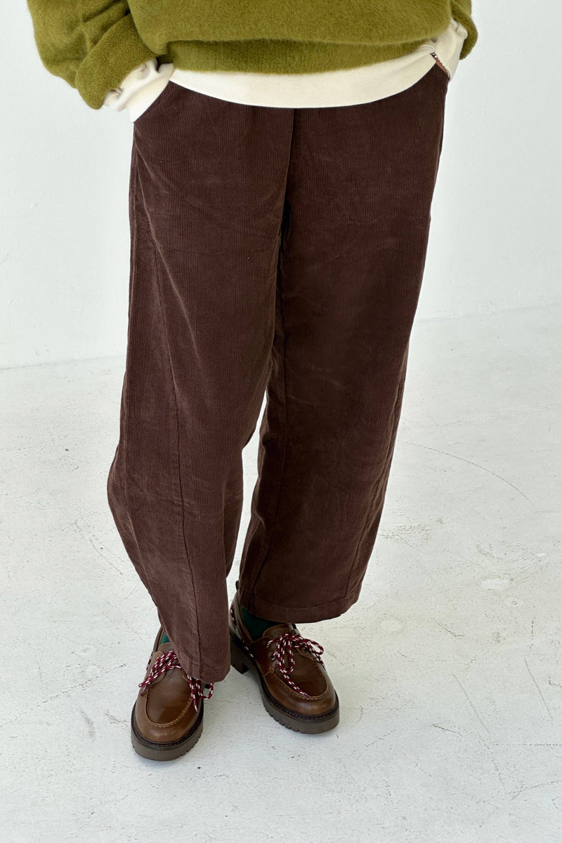 Le Bon Corduroy Arc Pants (2S-2M-2L) | Chocolate