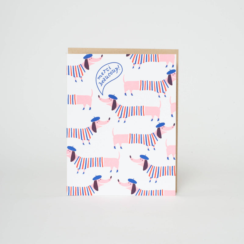 Thank You Frenchie Dogs Greeting Card