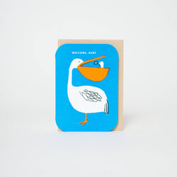 Welcome Baby Pelican Greeting Card
