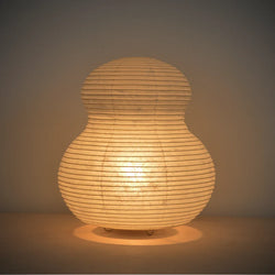 Paper Moon Lamp 02 gourd washi lampshade Japanese design Japan gifu handmade warm light E17 25 w lightbulb bamboo boutique shop Boston gift store SoWa 