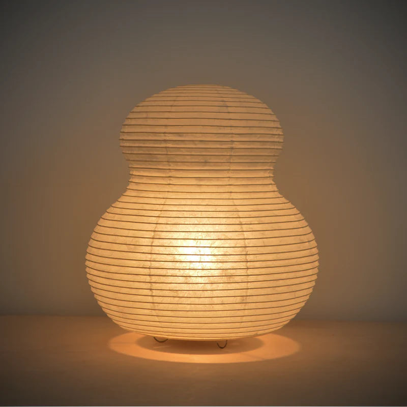 Paper Moon Lamp 02 gourd washi lampshade Japanese design Japan gifu handmade warm light E17 25 w lightbulb bamboo boutique shop Boston gift store SoWa 