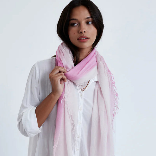 Chan Luu cashmere and silk scarves fuscia pink ombre shop boston apparel 