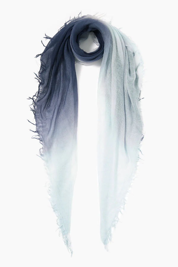 Chan Luu cashmere and silk scarves blue ombre. shop boston apparel 