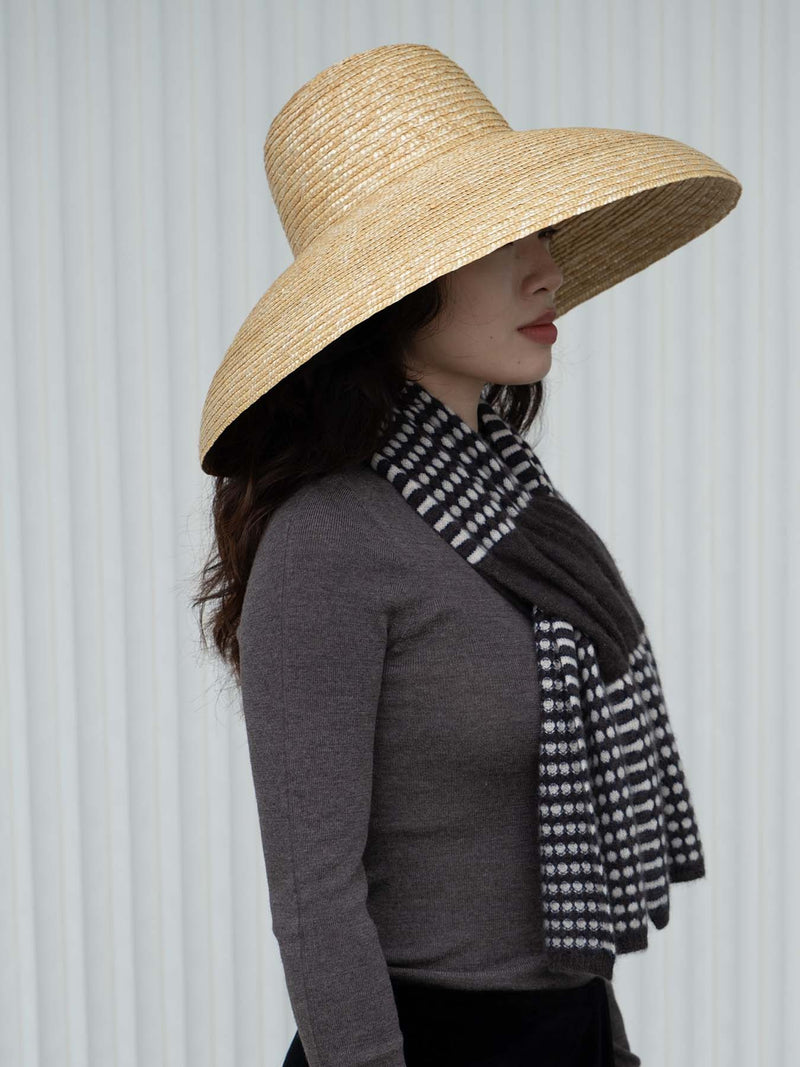 Dot Cashmere Pull Through Scarf - Cacao