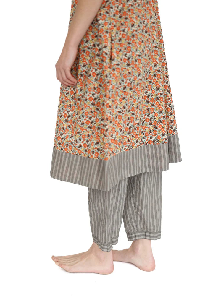 Floral dress with striped pants on a white background

Domi slip dress nightgown organic cotton pjs pajamas sleepwear loungewear shop boston sowa boutique store gift
