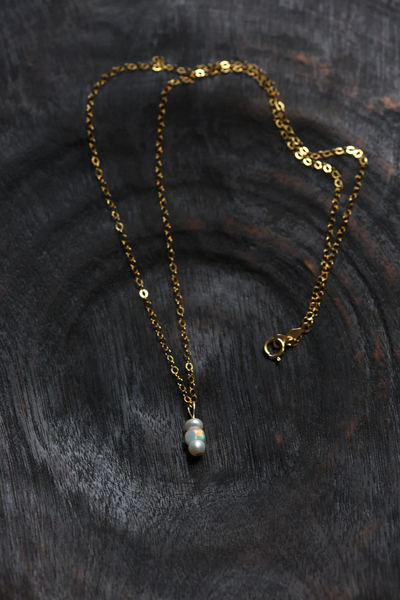 864 Design Brass knot necklace 20" chain SoWA Shop Boston gift shop independent business minimalist