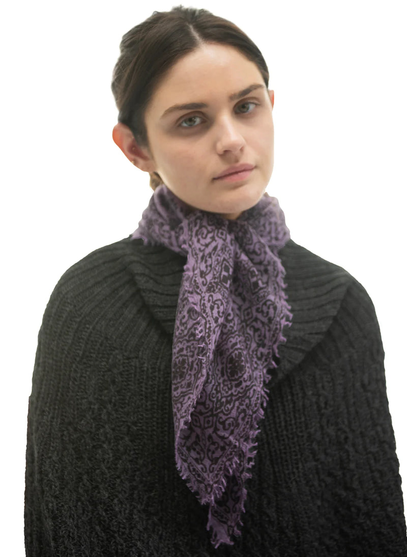 Meg cohen Cashmere whisper featherweight lightweight square neckerchief bandana Paisley pattern foulard scarf SoWA shop Boston boutique gift store