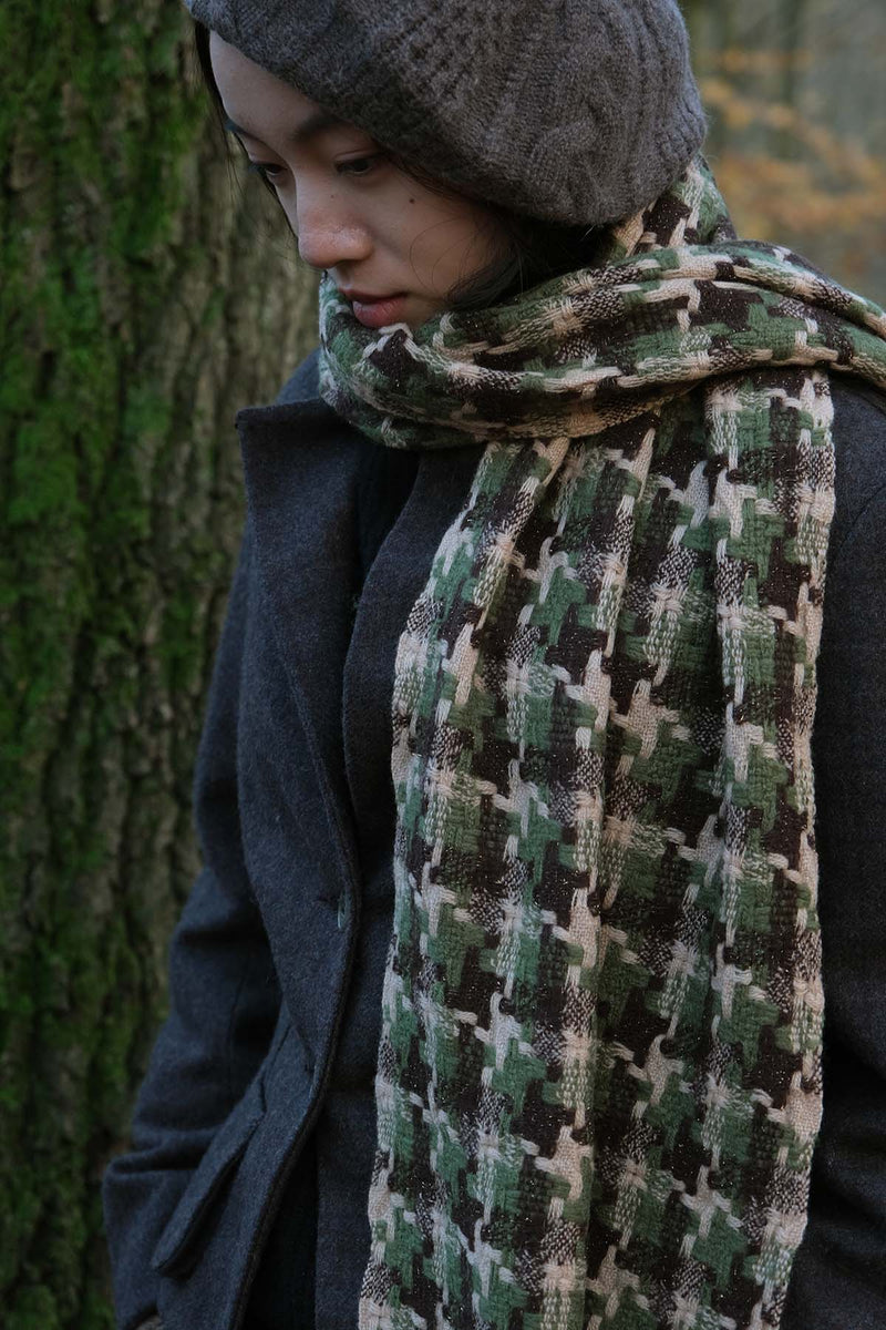 Oats & Rice cashmere scarf houndstooth shop boston gift store luxury gifts