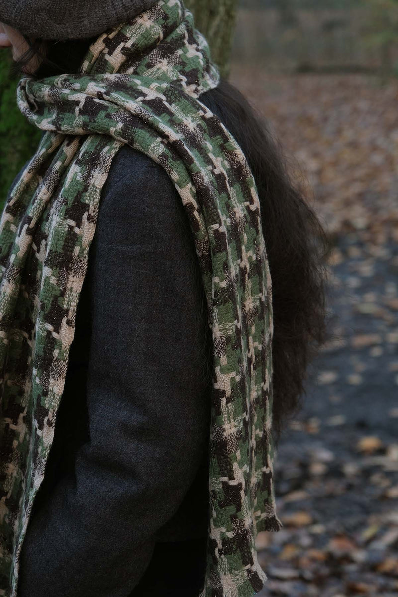 Oats & Rice cashmere scarf houndstooth shop boston gift store luxury gifts