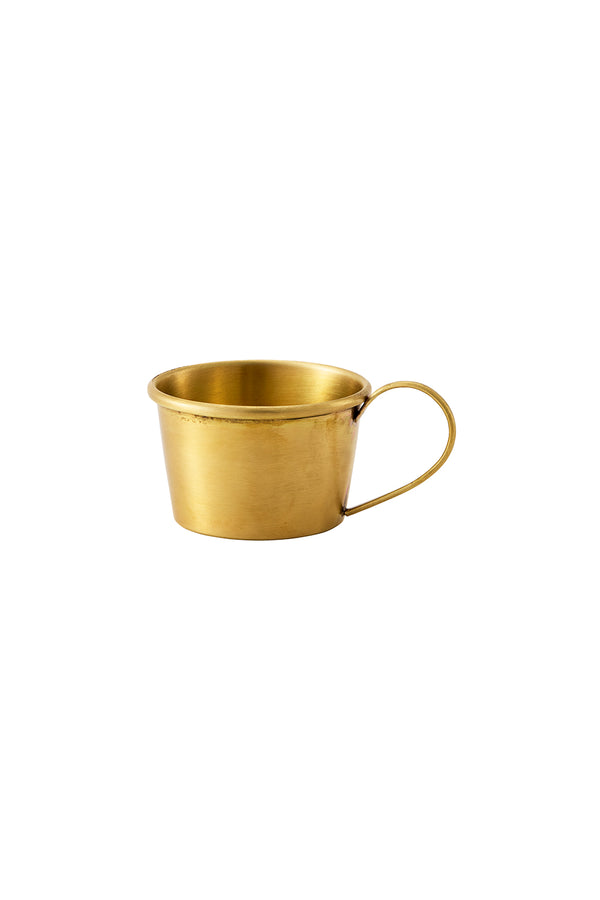 Brass cup shaped candles holder on a white background.
Fog Linen brass candle holder home decor holiday housewarming shop boston SOWA gift shop gift store boutique