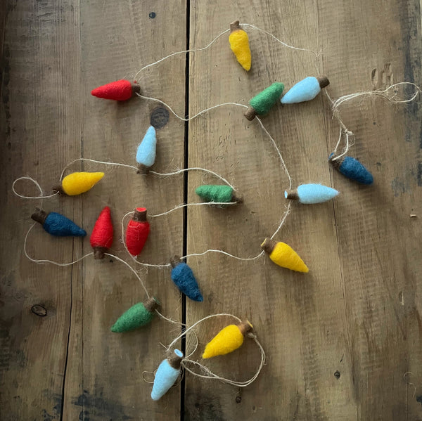 Felt Stringlights garland holiday decor christmas gift shop boston sowa boutique
