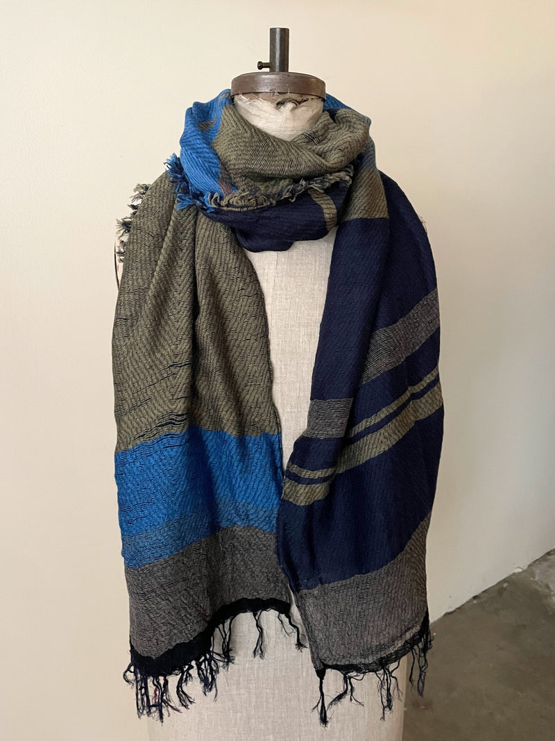 Tamaki Niime wool cotton small root shawl scarves Made in Japan Shop Boston