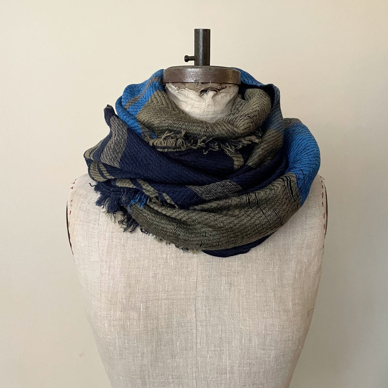 Tamaki Niime wool cotton small root shawl scarves Made in Japan Shop Boston