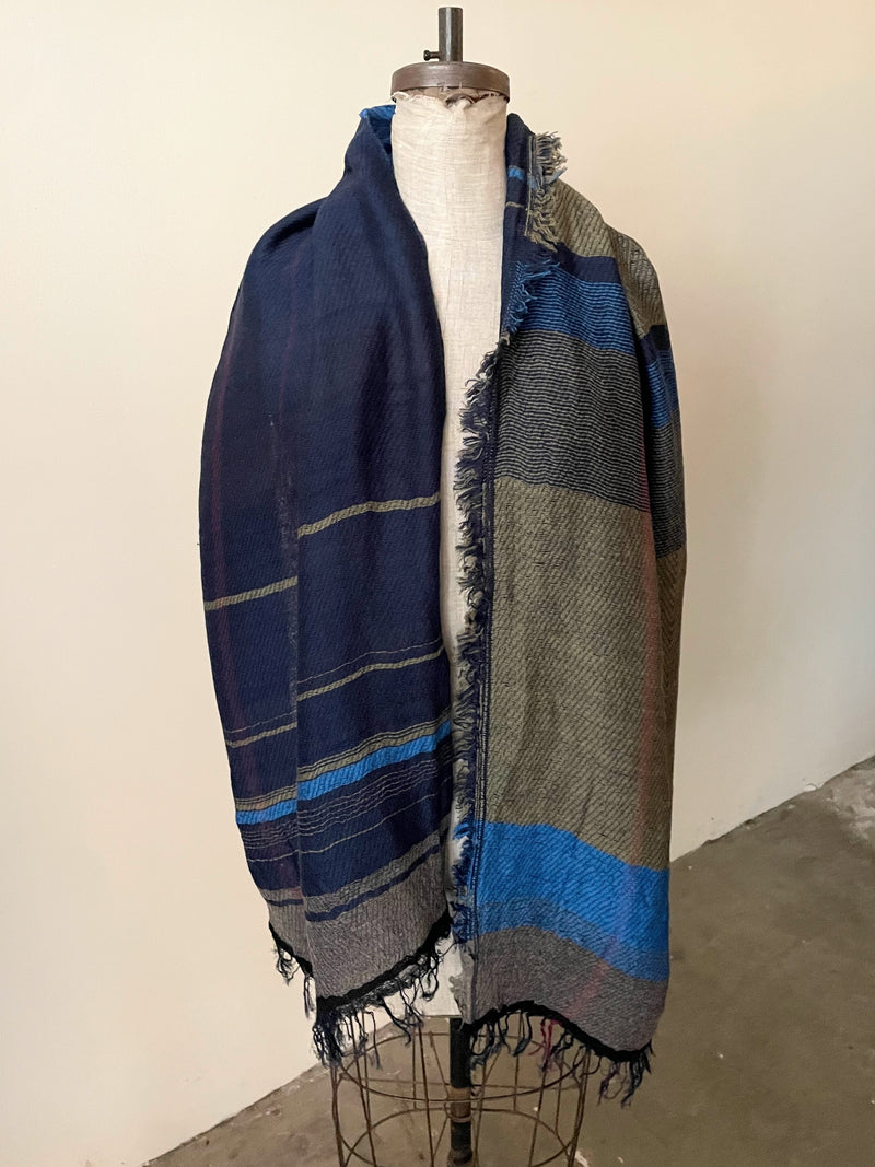 Tamaki Niime wool cotton small root shawl scarves Made in Japan Shop Boston