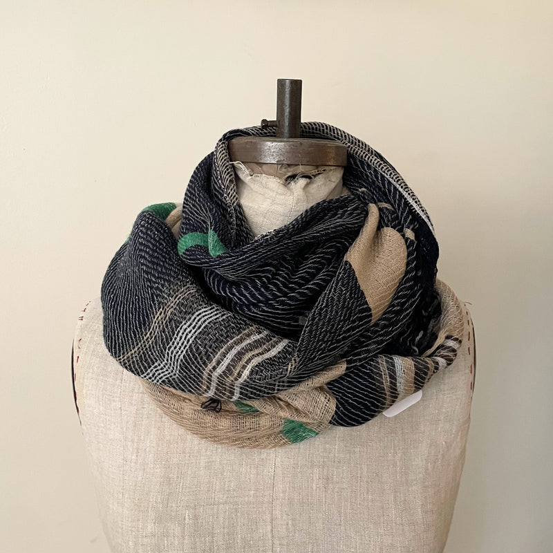 Tamaki Niime wool cotton small root shawl scarves Made in Japan Shop Boston