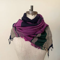 Tamaki Niime wool cotton small root shawl scarves Made in Japan Shop Boston