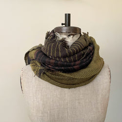 Tamaki Niime wool cotton small root shawl scarves Made in Japan Shop Boston