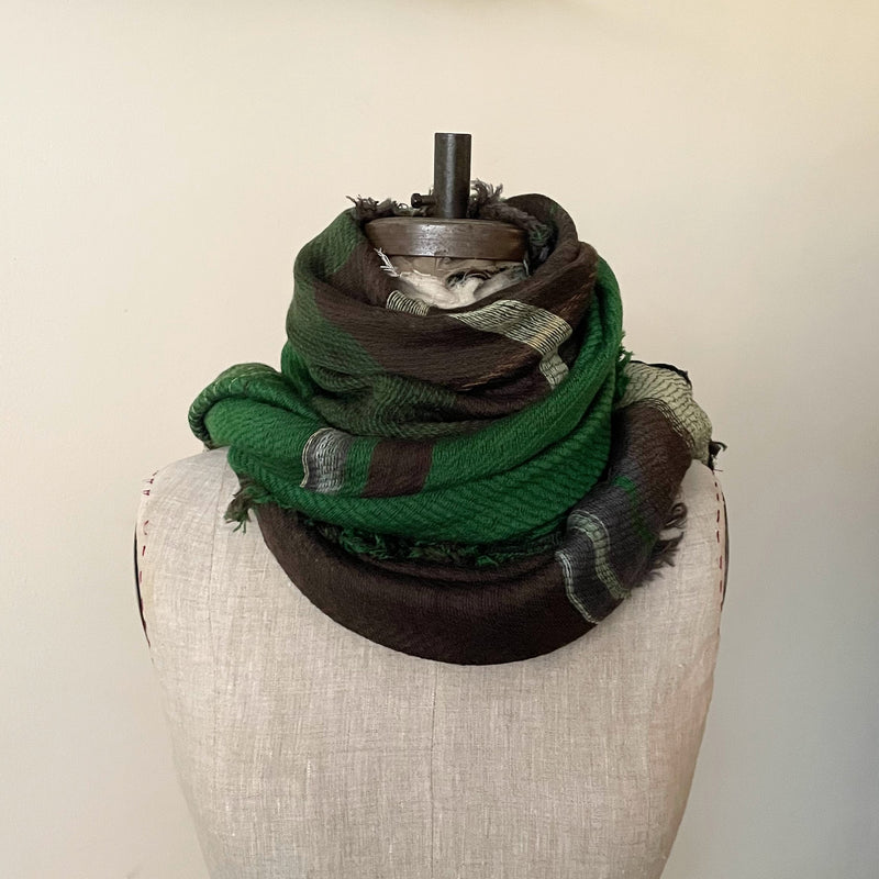 Tamaki Niime wool cotton small root shawl scarves Made in Japan Shop Boston