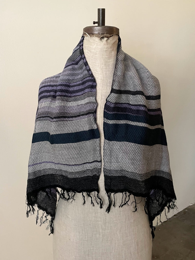 Tamaki Niime wool cotton small root shawl scarves Made in Japan Shop Boston