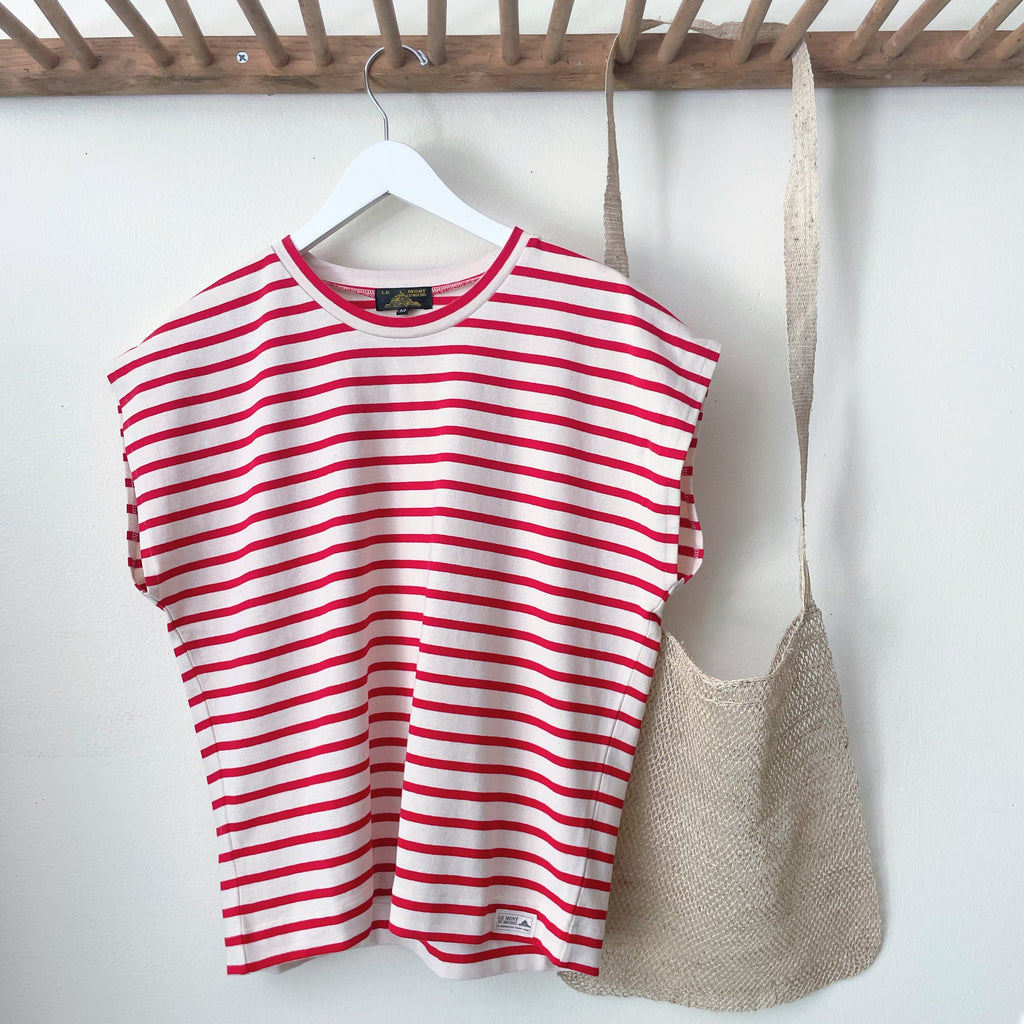★Le Mont Saint Michel★ unisex stripe tshirtsWhite Le Mont Saint Michel