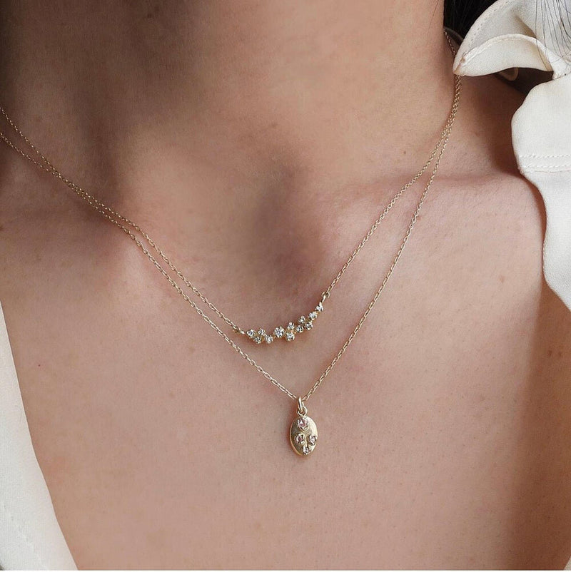 n+a new york jewelry diamond necklace 14k recycled gold handmade in brooklyn NYC shop Boston sowa gift store boutique sustainable