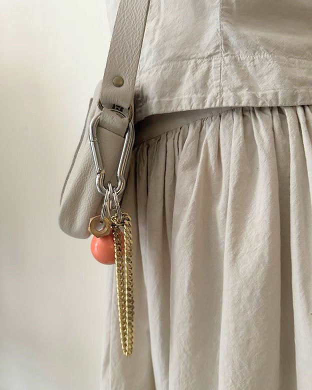 Ina Seifart Verena Bag Charm caribener large wooden beaded colorful Keychain bracelet wristlet fob holder short handmade gift shop sowa boston fashion accessories independent boutique 