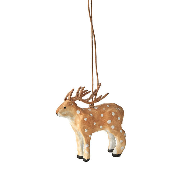fog linen papier mache reindeer ornament recycled paper sustainable gift shop boston boutique store