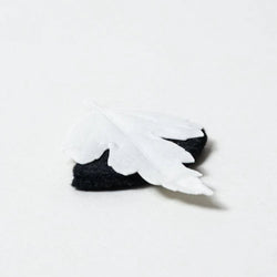 White paper incense leaf on a black felt burner mat on a light gray background

HA KO Paper Incense felt burner mat incense holder home decor fragrance scents Made in Japan Shop Boston Sowa boutique store