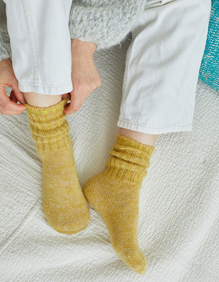 Fog Linen mohair crew socks made in Japan  shop boston boutique gift store