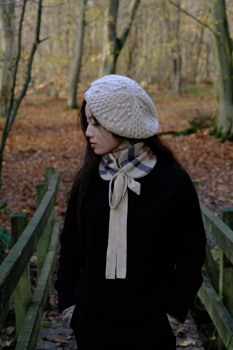 Oats & Rice cashmere short scarf tie up shop boston gift store luxury gifts sowa boutique