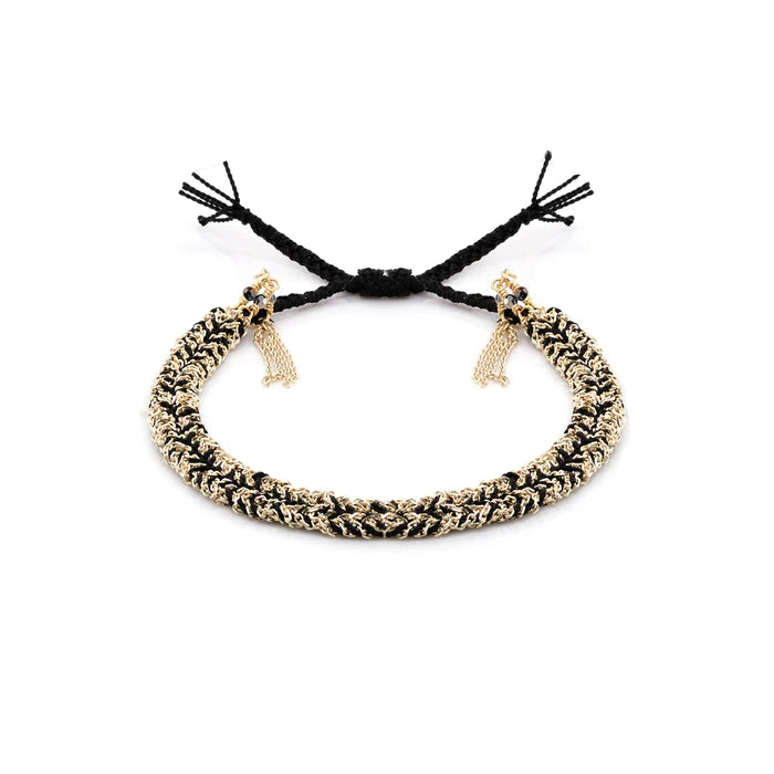 Braided Chain Bracelet - Black