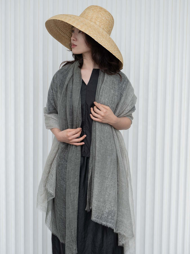 Wispy Cashmere Scarf - Stormy Sage and Gray