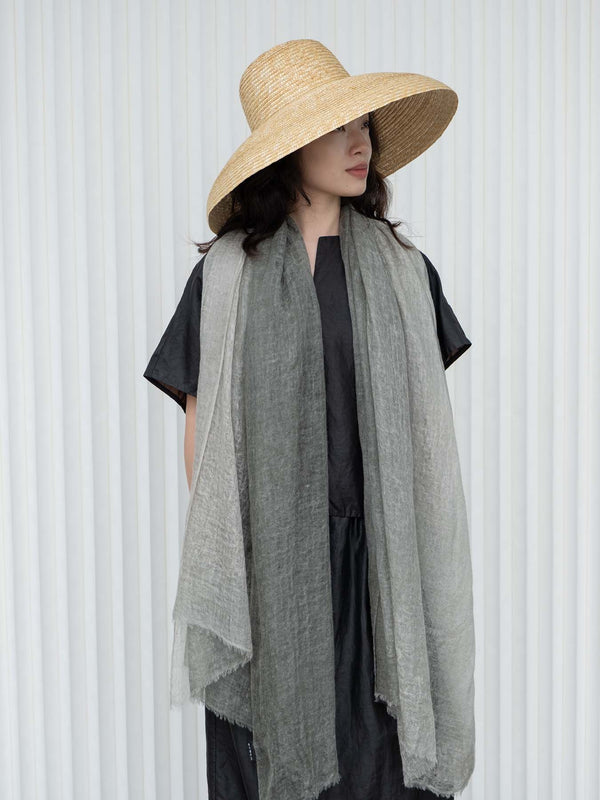 Wispy Cashmere Scarf - Stormy Sage and Gray