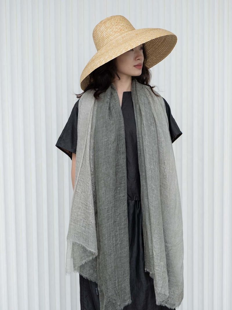 Wispy Cashmere Scarf - Stormy Sage and Gray